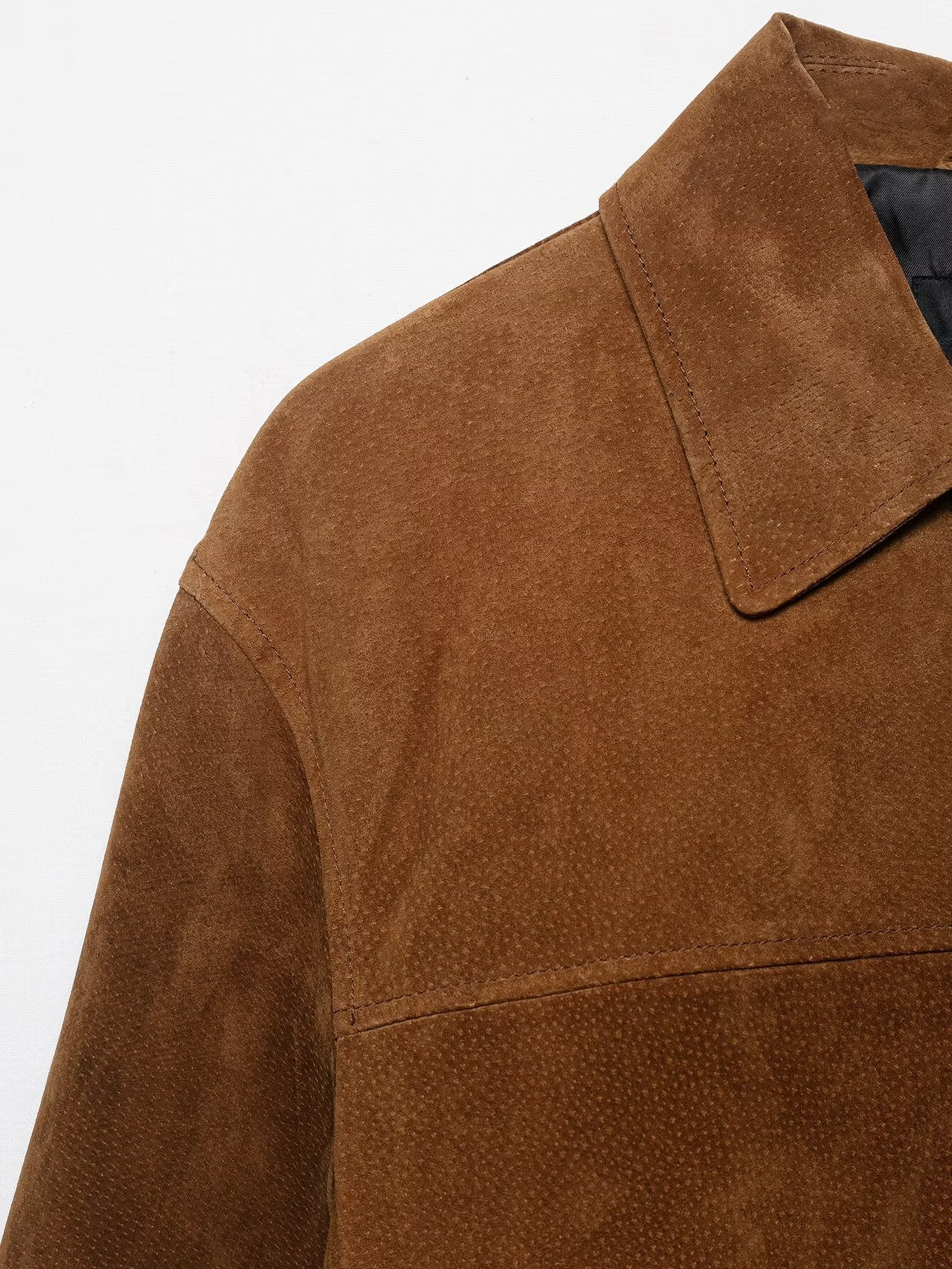 Suede Button Up Jacket