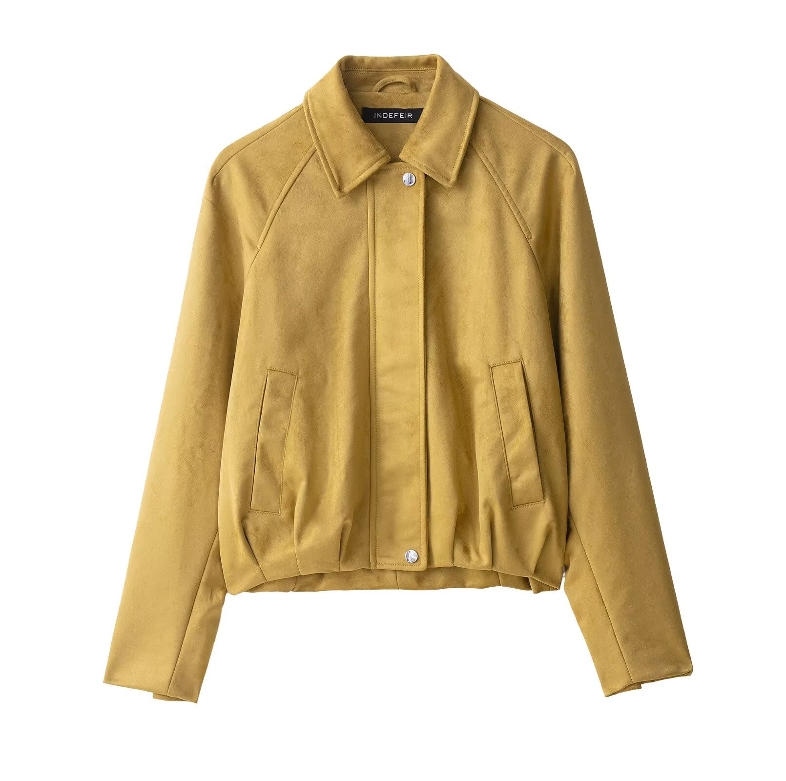 Suede Effect Bomber Jacket