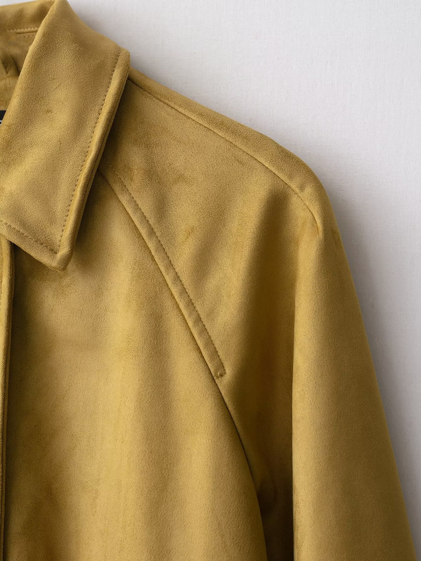 Suede Effect Bomber Jacket
