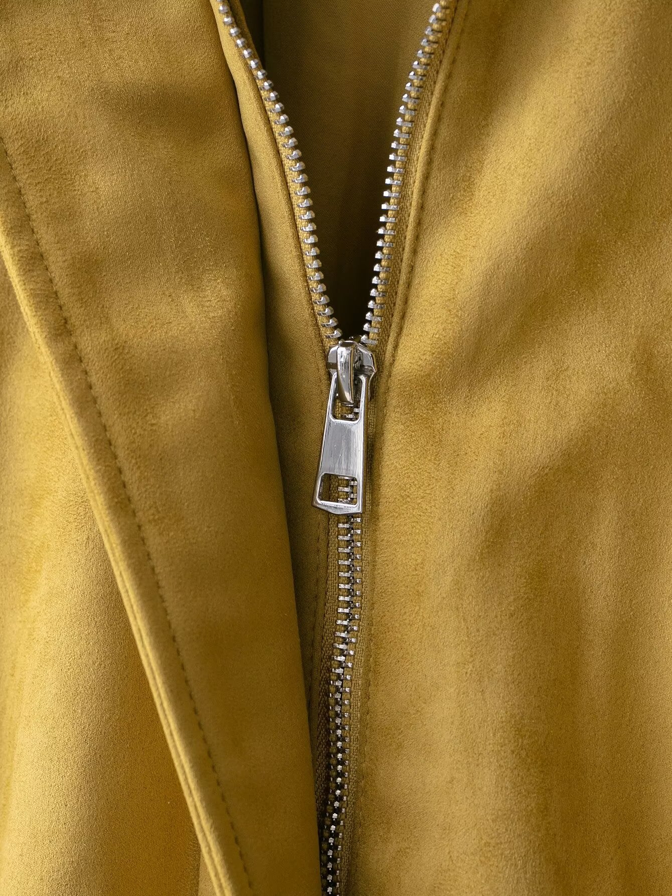 Suede Effect Bomber Jacket