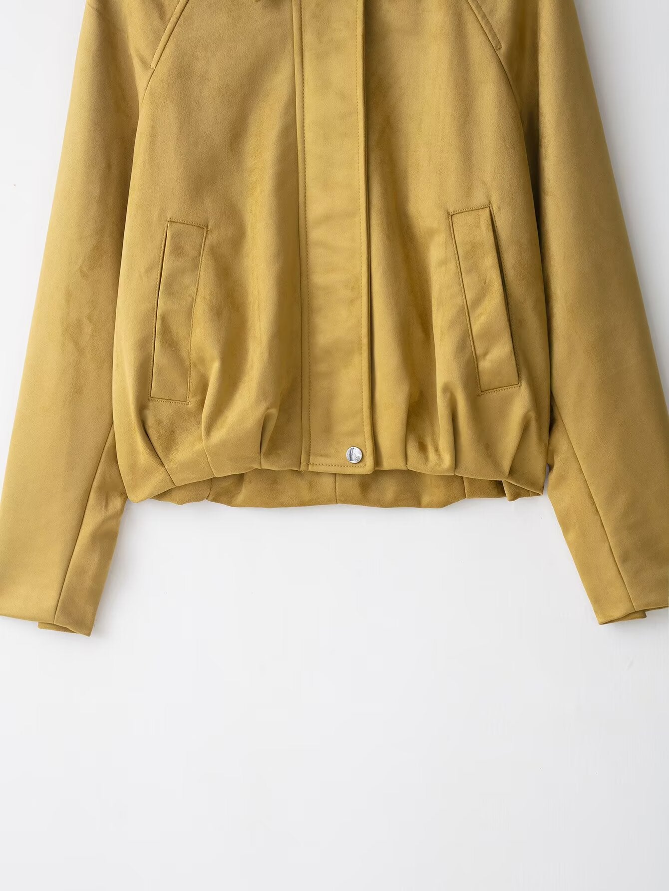 Suede Effect Bomber Jacket