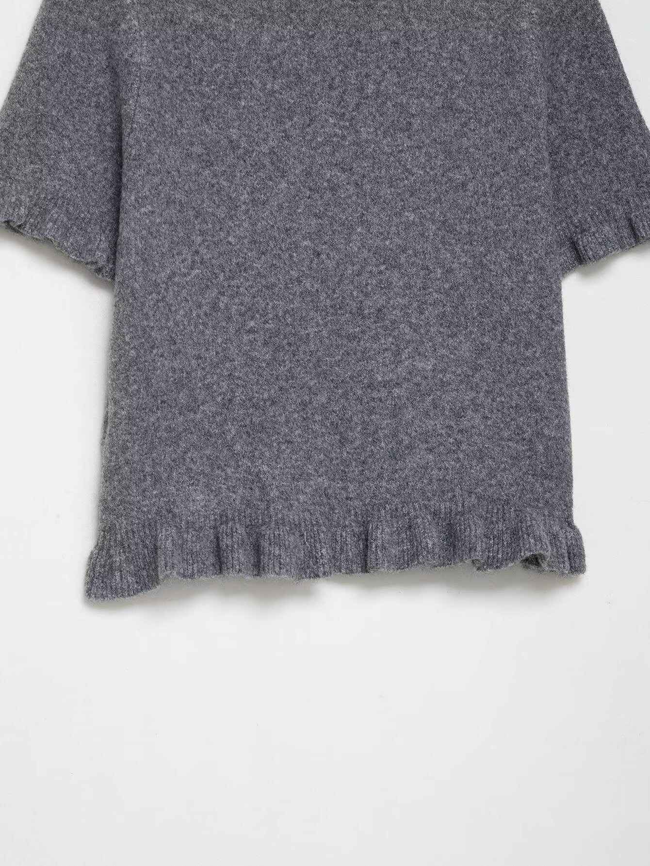 Ruffle Hem Knit Top