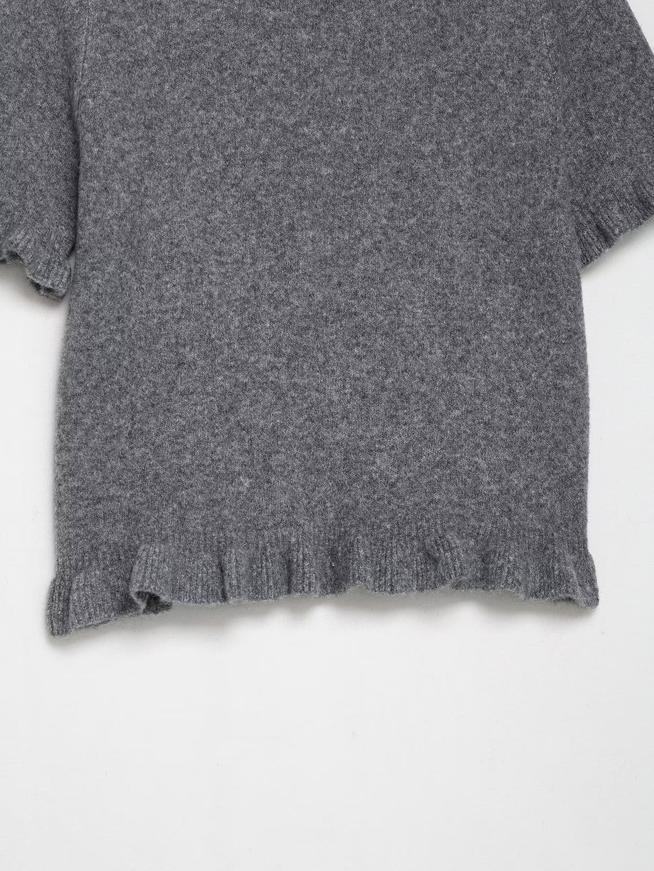 Ruffle Hem Knit Top