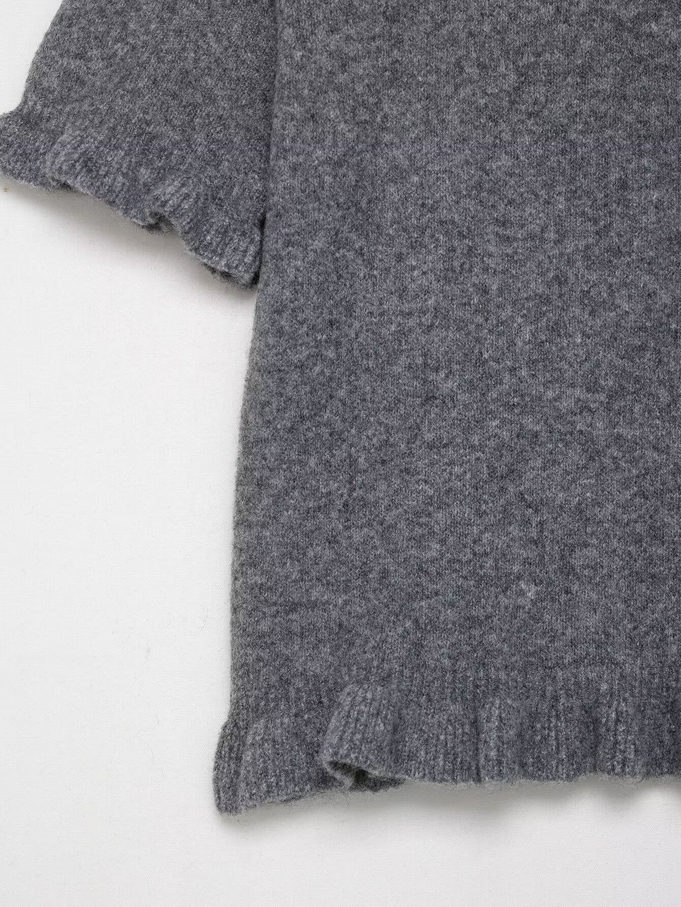 Ruffle Hem Knit Top