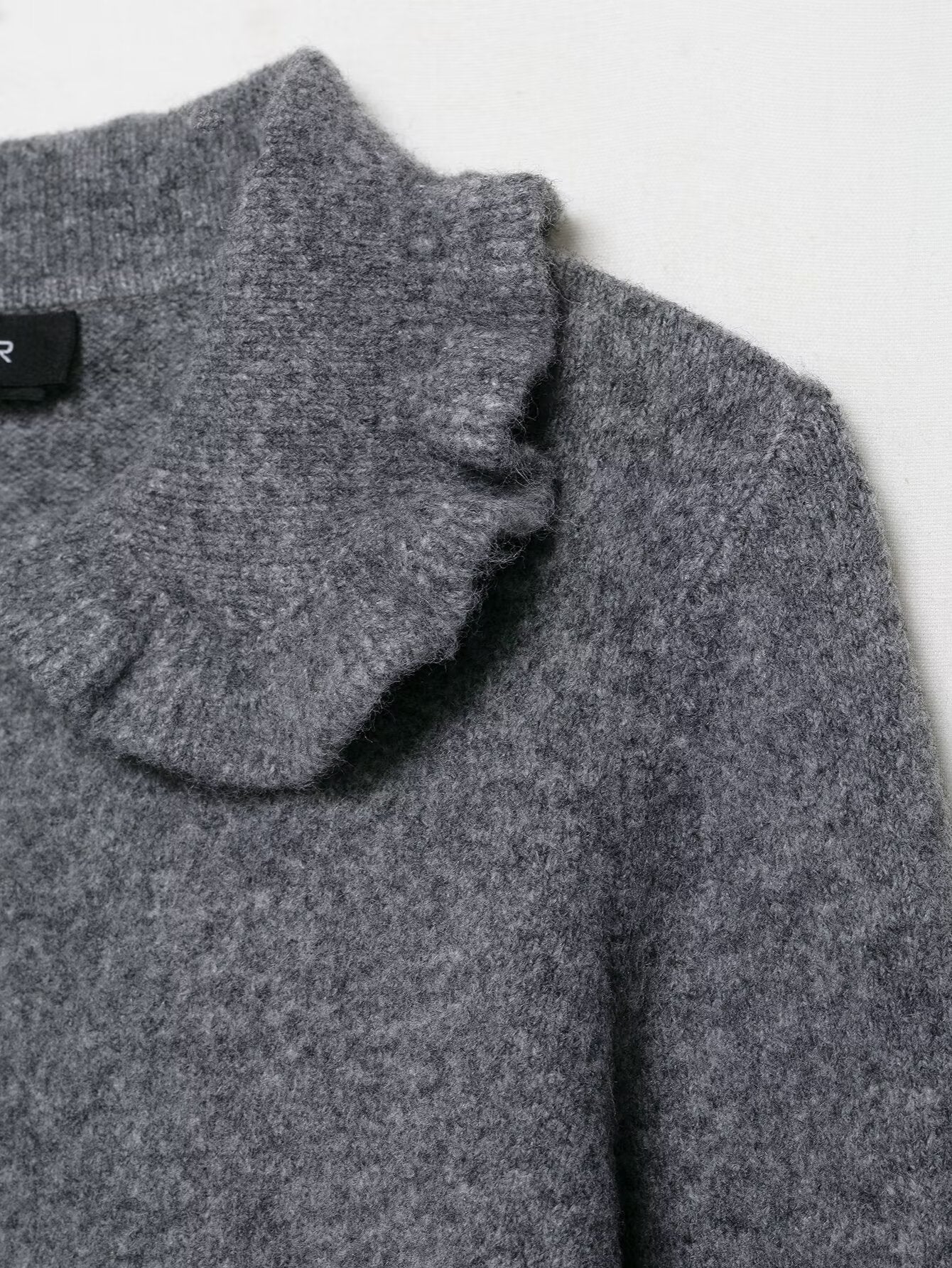 Ruffle Knitwear Coat