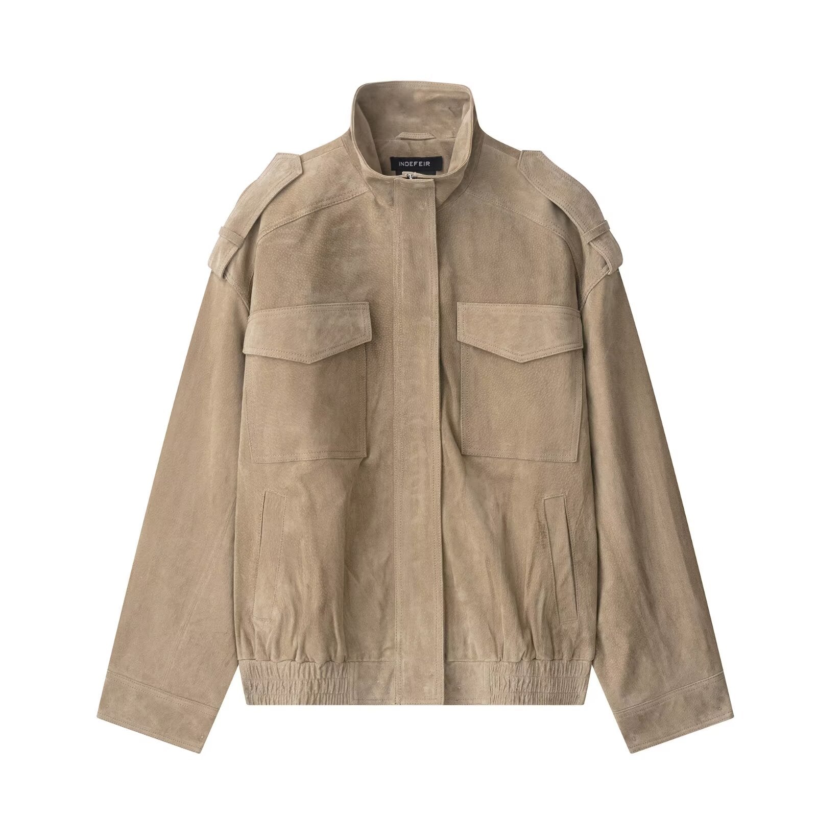 Suede Utility Leather Jacket