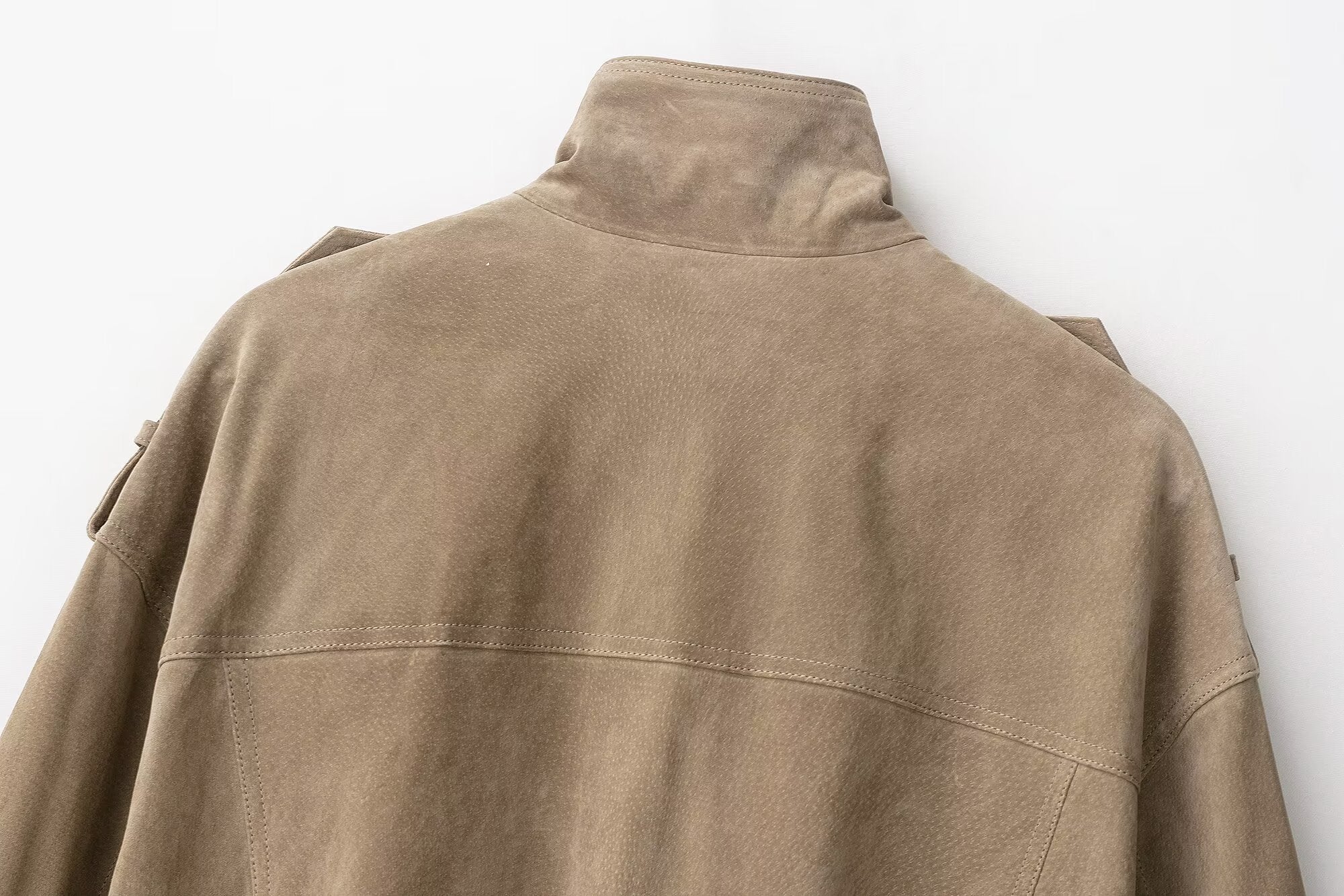 Suede Utility Leather Jacket