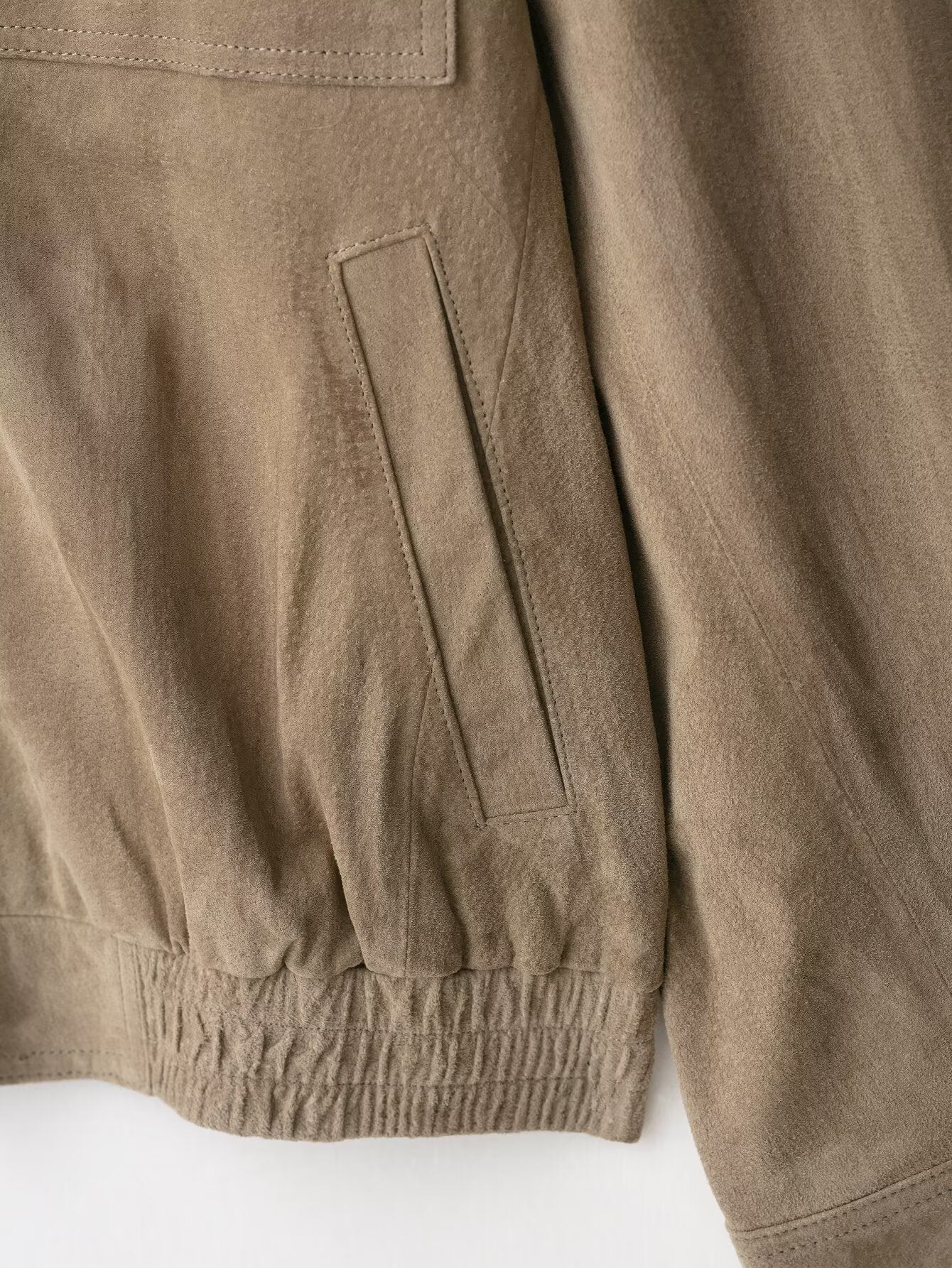 Suede Utility Leather Jacket