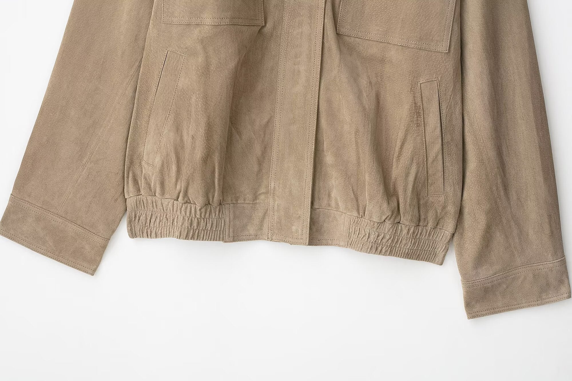 Suede Utility Leather Jacket