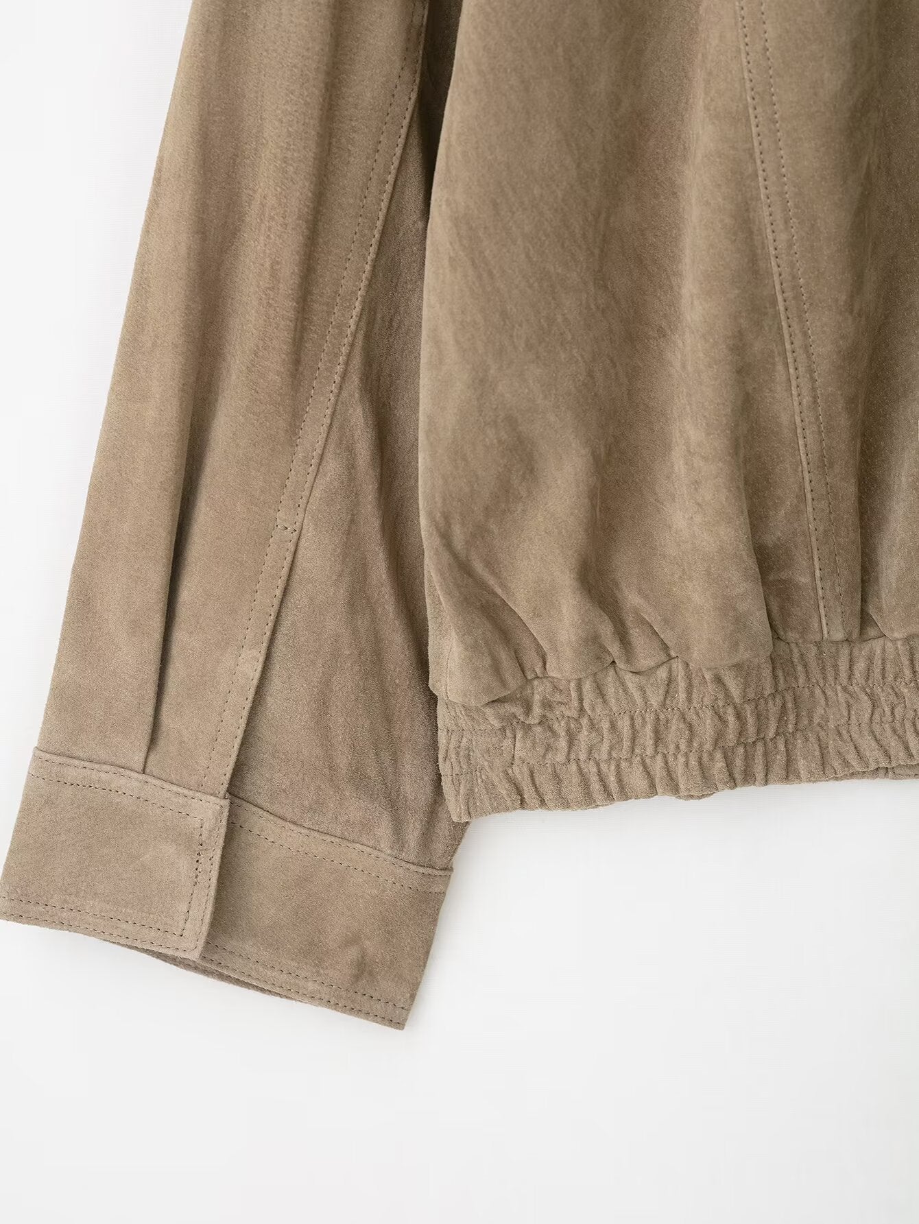 Suede Utility Leather Jacket