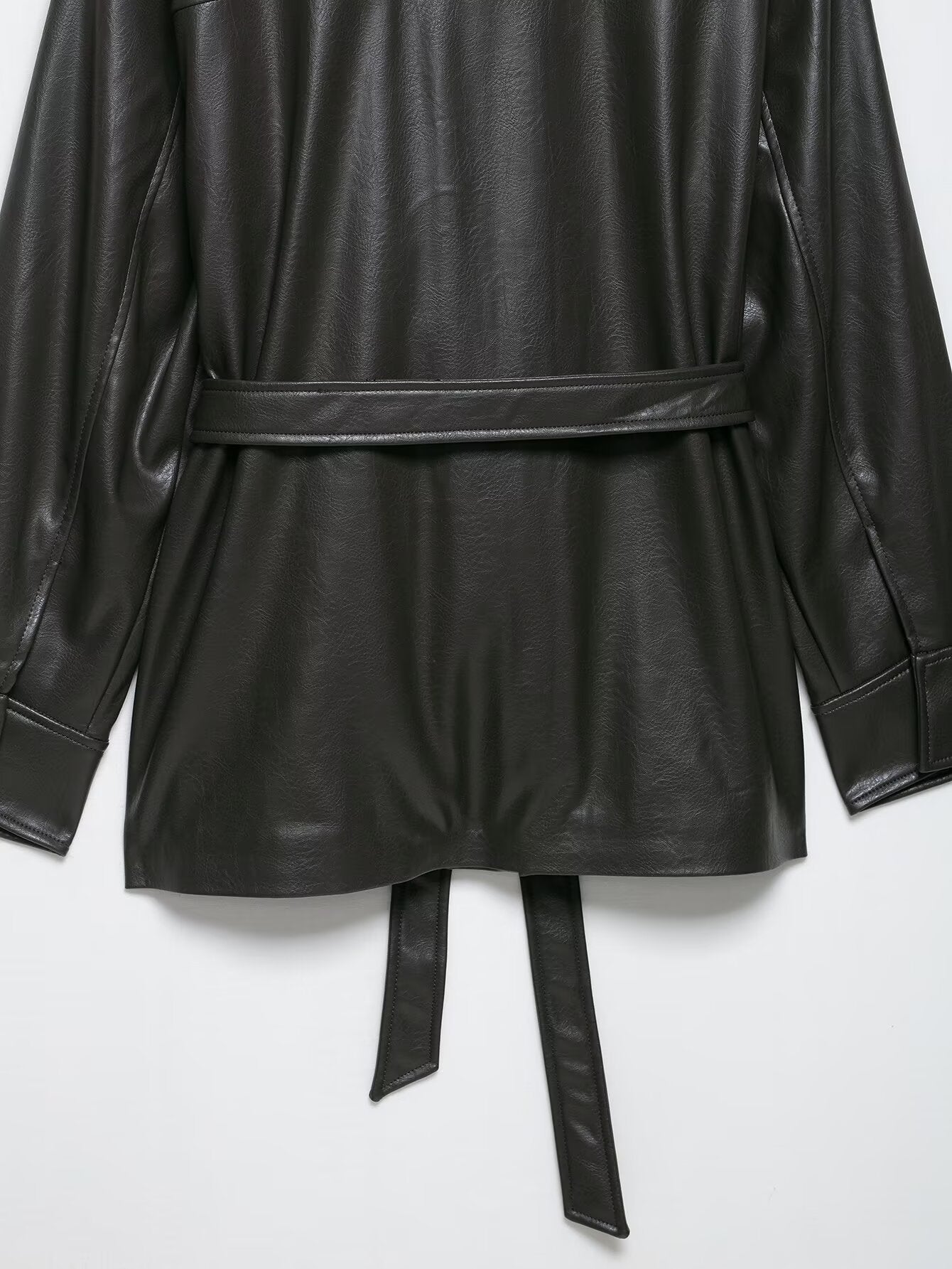 Faux Leather Utility Jacket