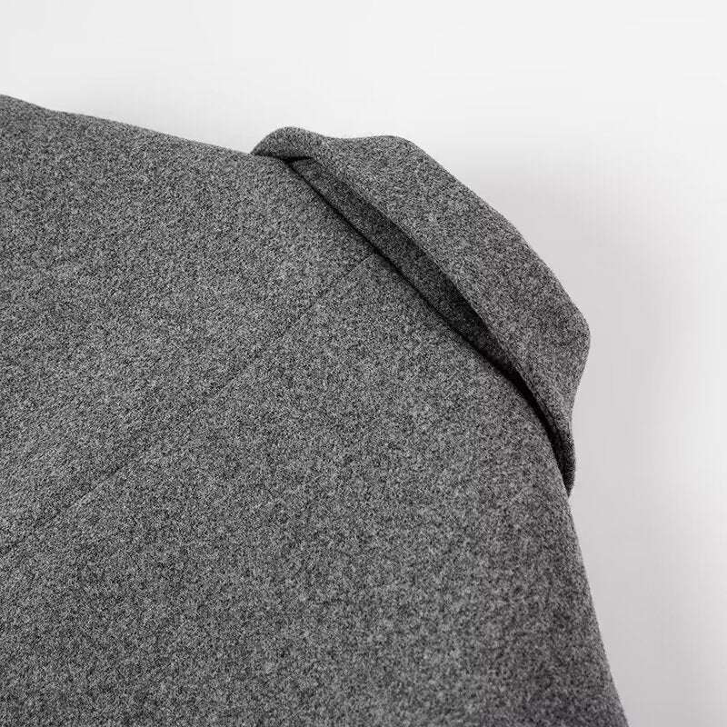 Double Breasted Long Wool Coat