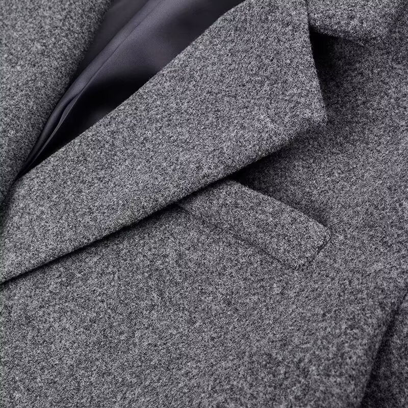 Double Breasted Long Wool Coat