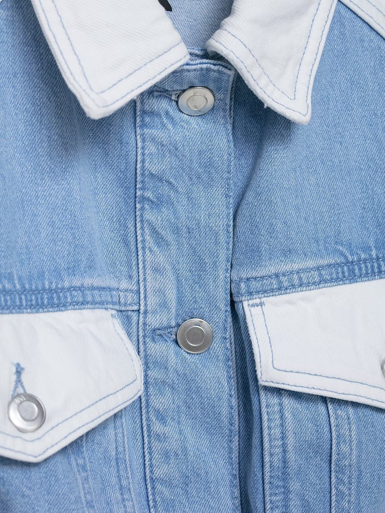 Two Tone Patchwork Denim Set