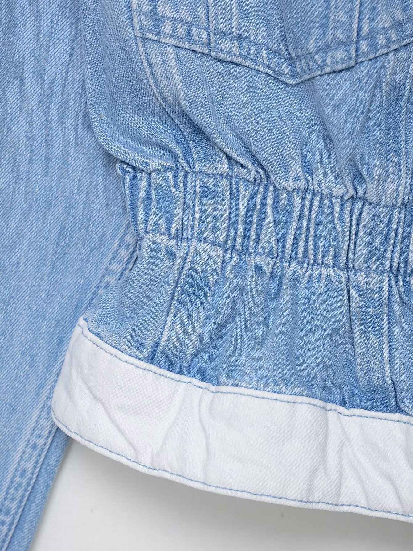 Two Tone Patchwork Denim Set