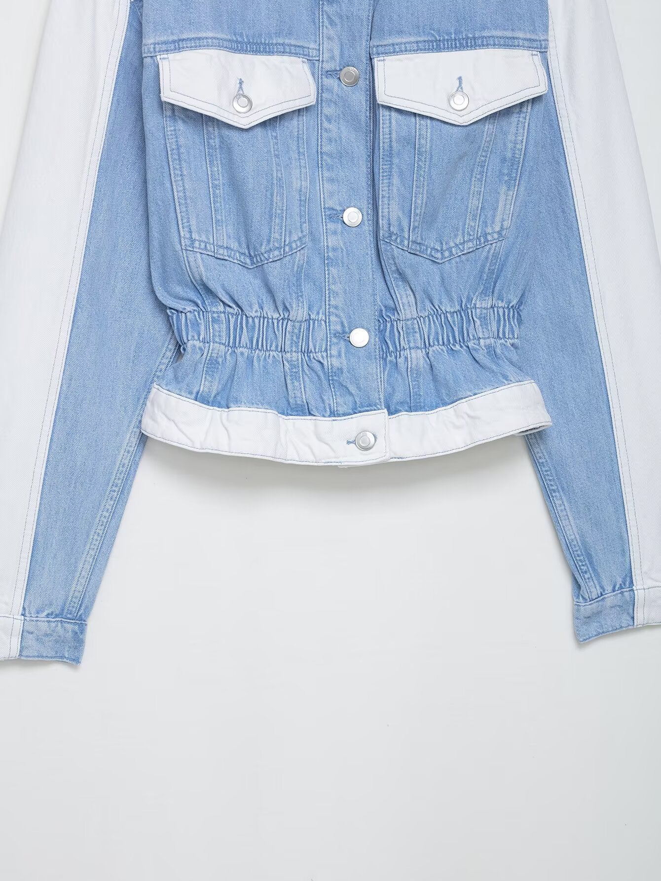 Two Tone Patchwork Denim Set