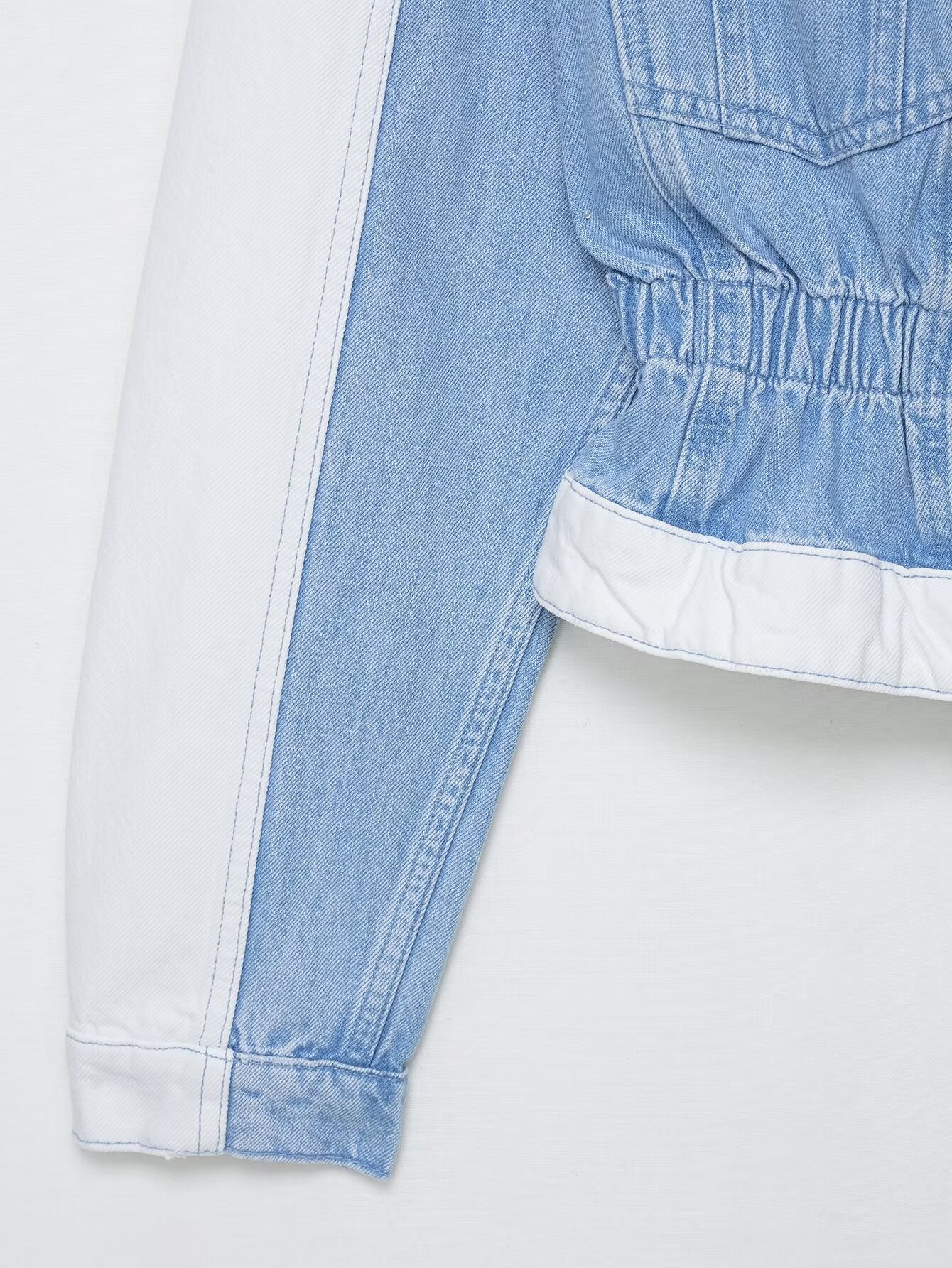 Two Tone Patchwork Denim Set