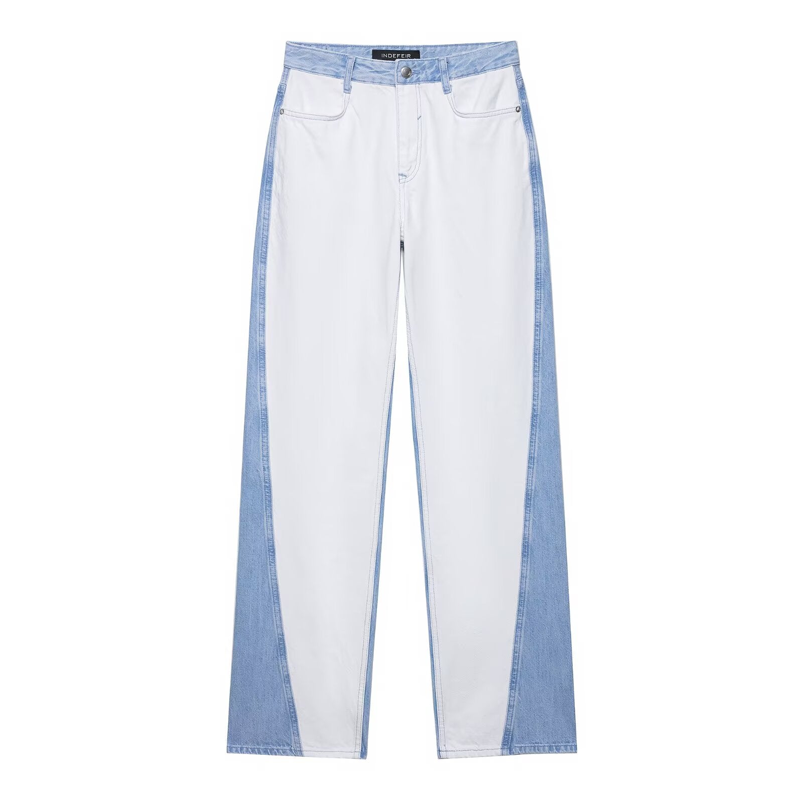 Two Tone Patchwork Denim Set
