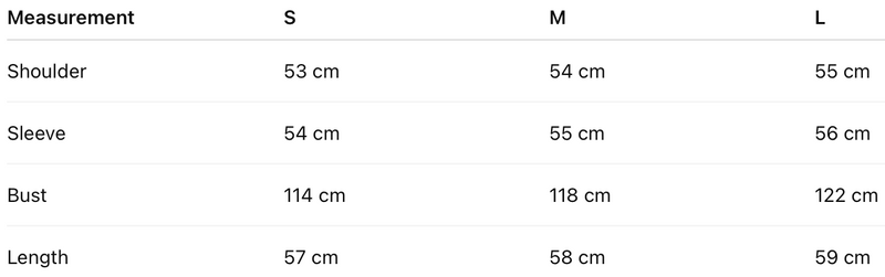 Size guide
