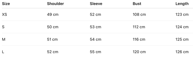 Size guide