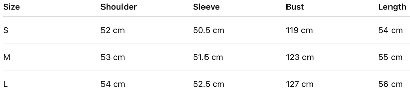 Size guide
