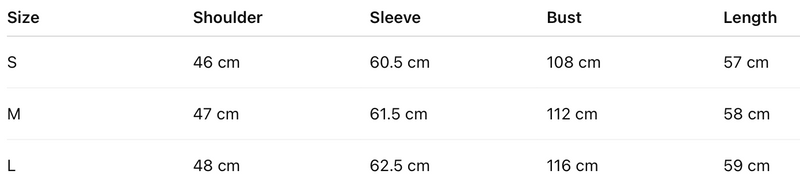 Size guide