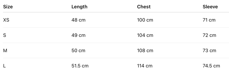 Size guide