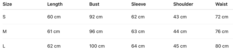 Size guide