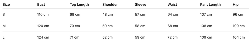 Size guide