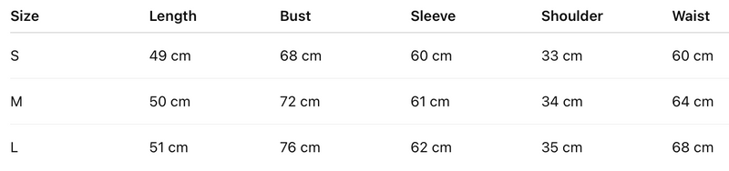 Size guide