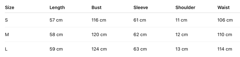 Size guide