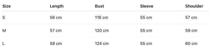 Size guide