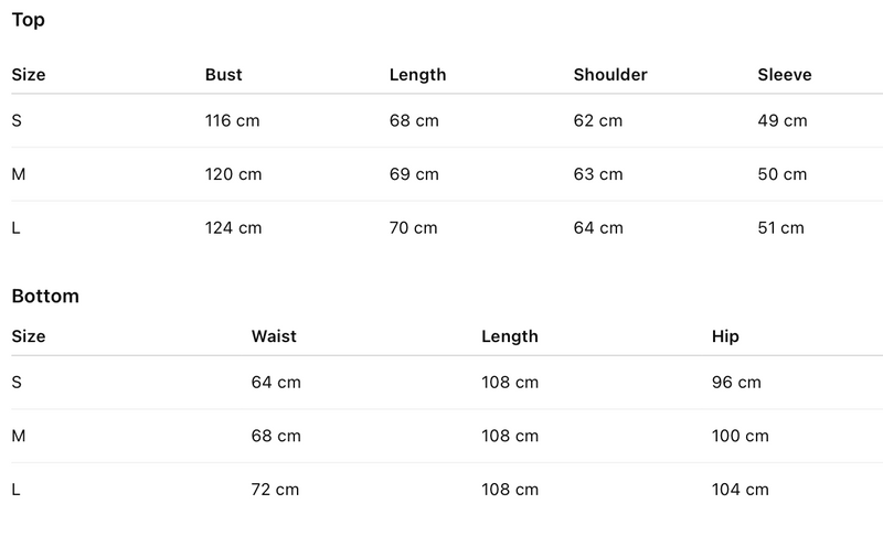 Size guide