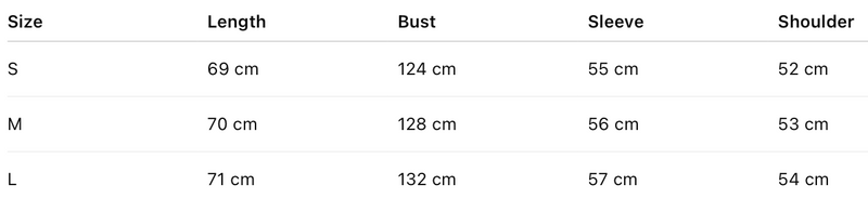 Size guide