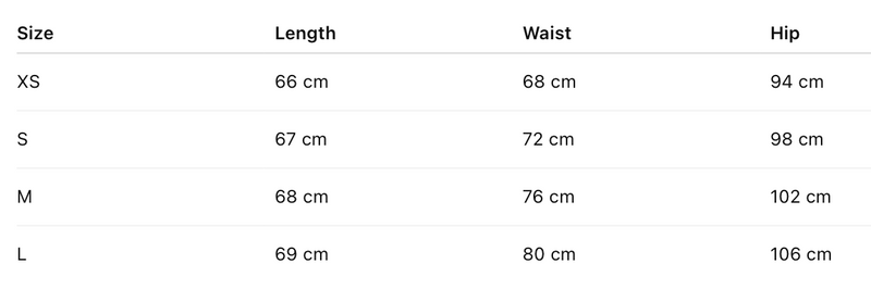 Size guide