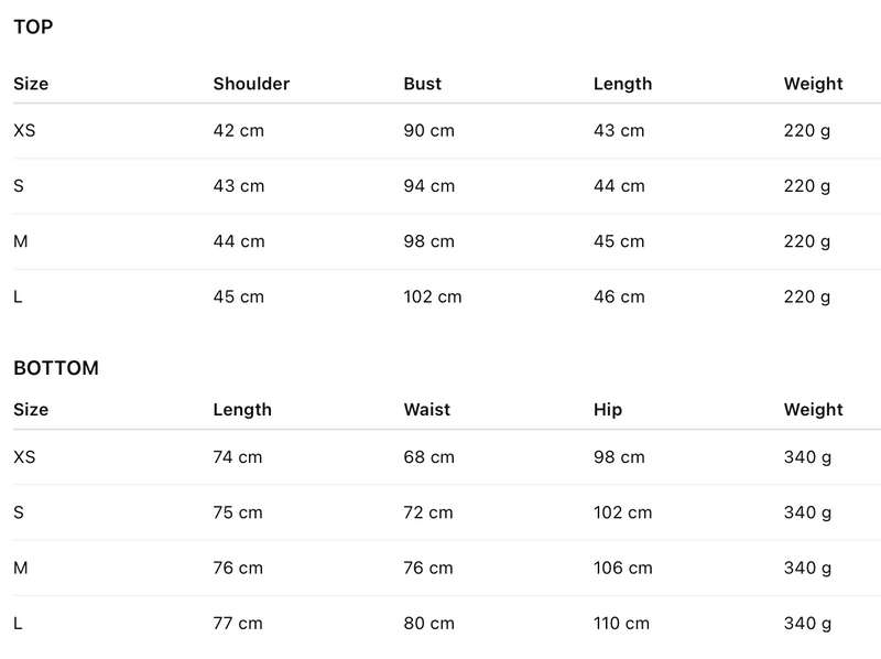 Size guide