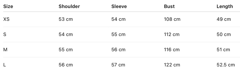 Size guide