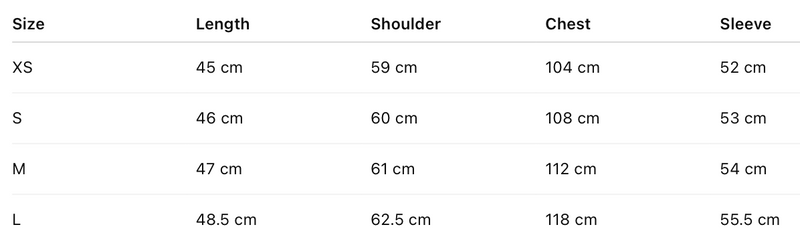 Size guide