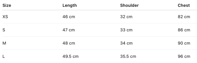 Size guide
