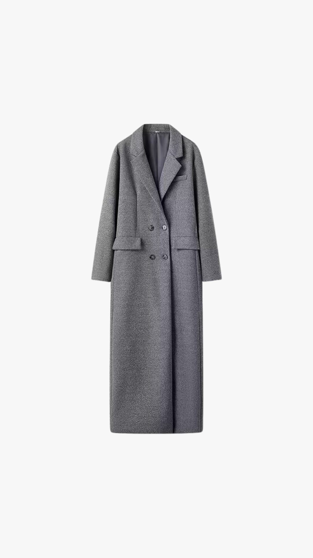 Double Breasted Long Wool Coat