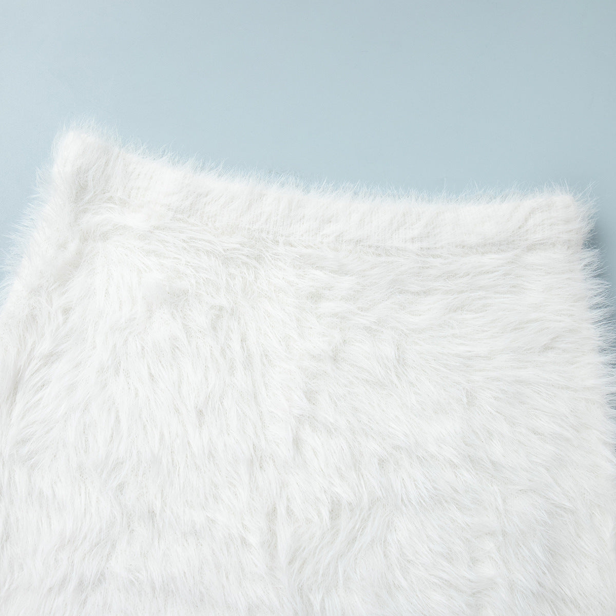 Faux Fur Knit Midi Skirt