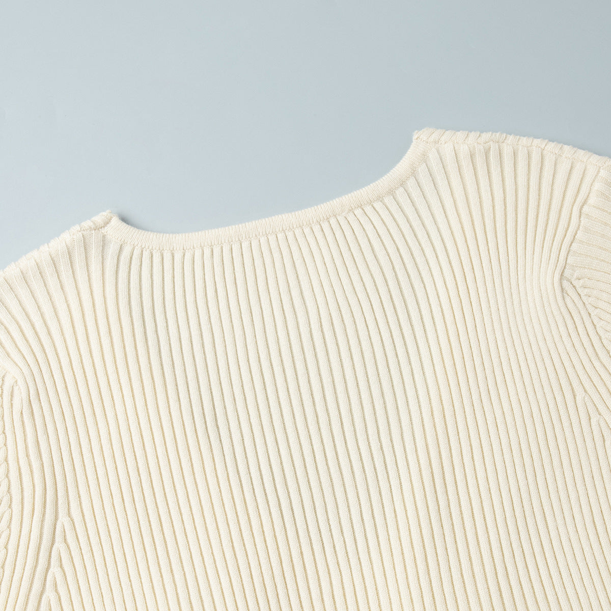 Ribbed V-Neck Knit Maxi Dress