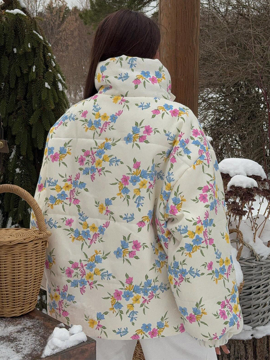 Floral Padded Winter Jacket