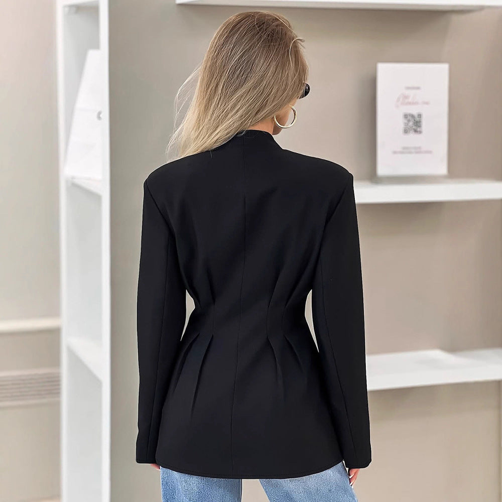 Tailored Pleated Blazer