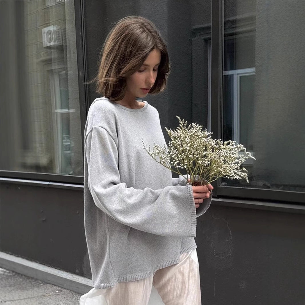 Open Back Knit Pullover