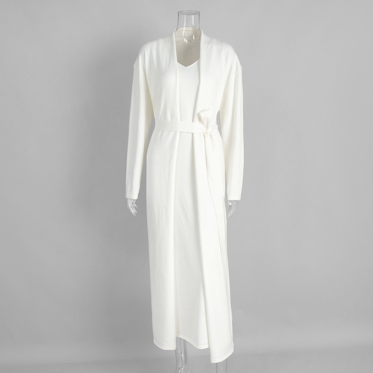 Knitted Maxi Dress & Longline Cardigan Set