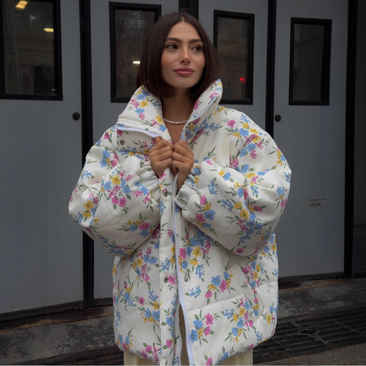 Floral Padded Winter Jacket