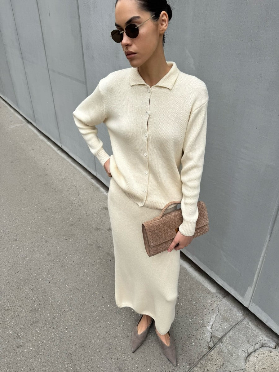 Polo Collar Knit Set