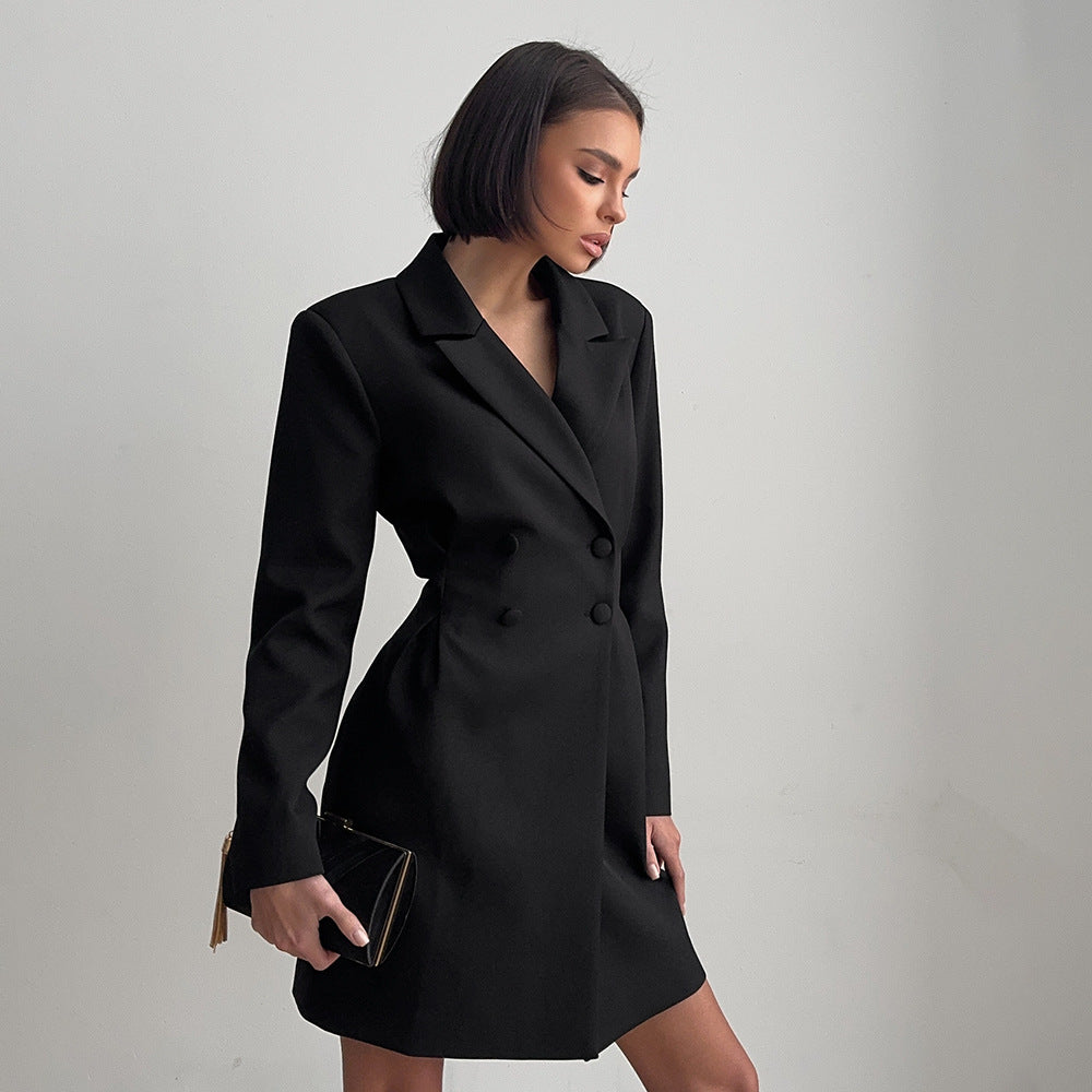 Double-Breasted Blazer Mini Dress