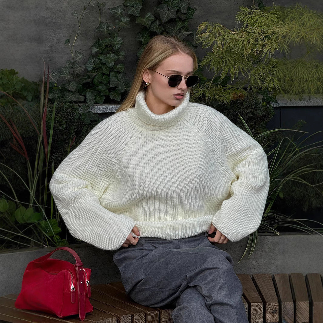 Open Back Turtleneck Sweater